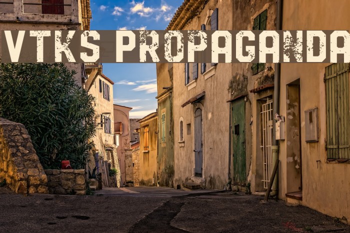 Vtks Propaganda Font examples