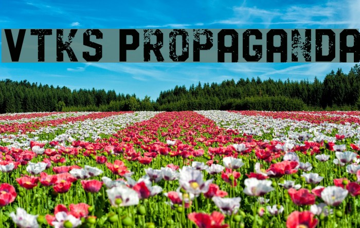 Vtks Propaganda Font examples