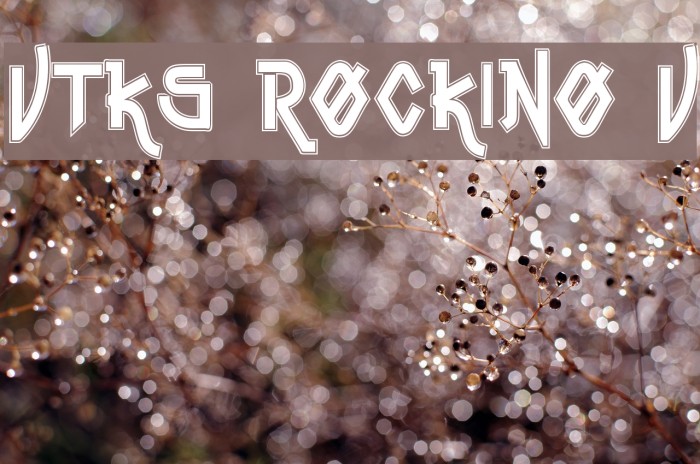Vtks Rockino V2 Font examples