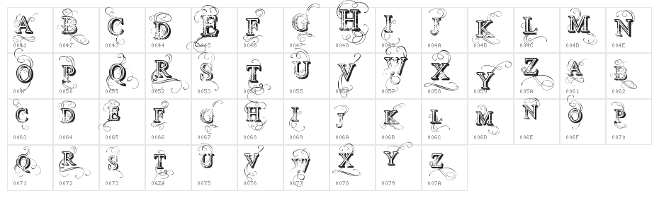 Vtks Simplex Beauty 2 Character Map