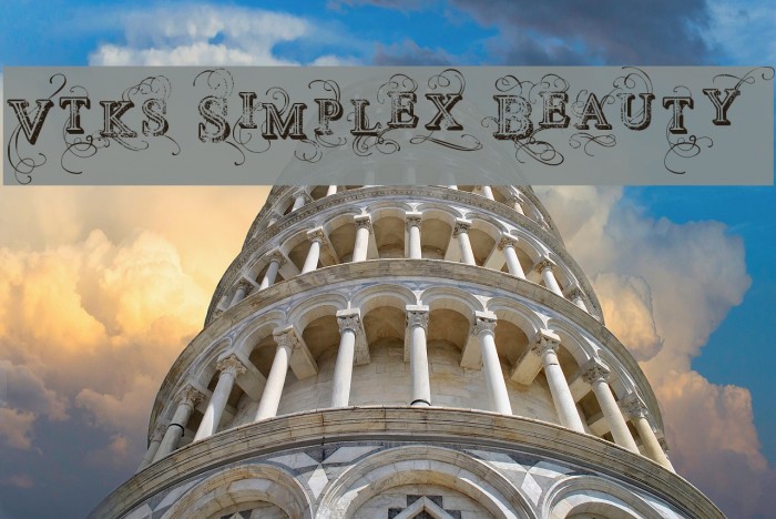 Vtks Simplex Beauty 2 Font examples