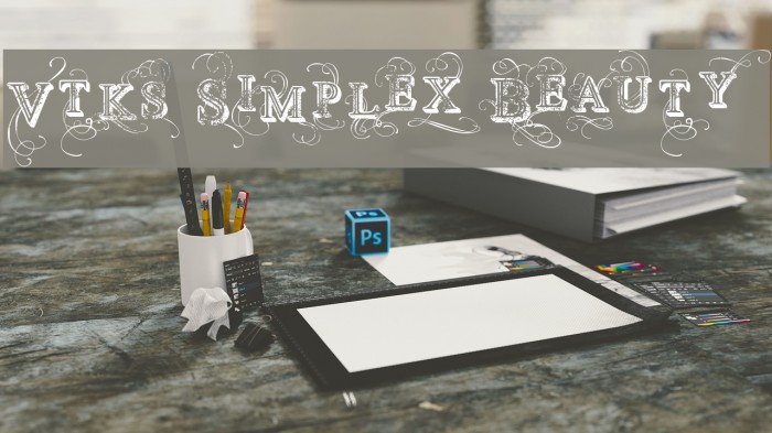 Vtks Simplex Beauty 2 Font examples