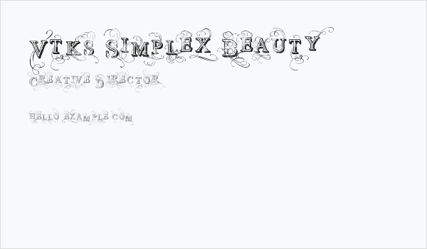 Vtks Simplex Beauty 2 Business Card
