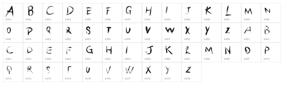 Vtks Simplizinha Character Map