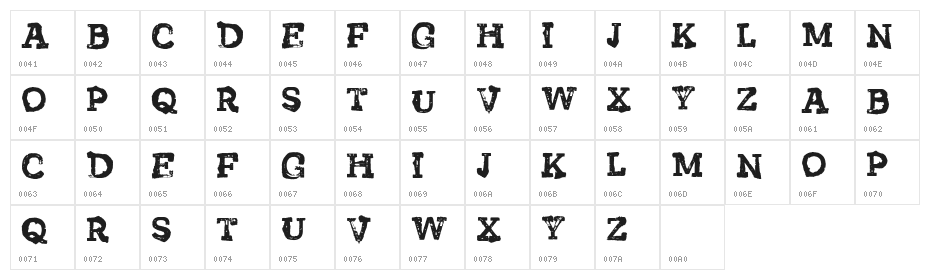 Vtks Sportage Character Map
