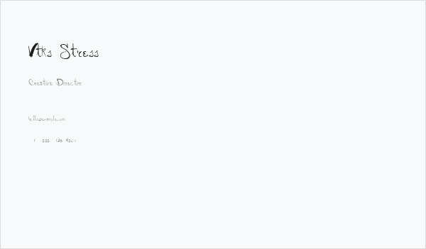 Vtks Stress Business Card