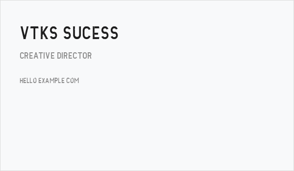 Vtks Sucess Business Card