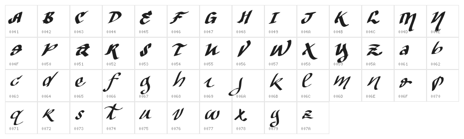Vtks The Dark Regular Character Map