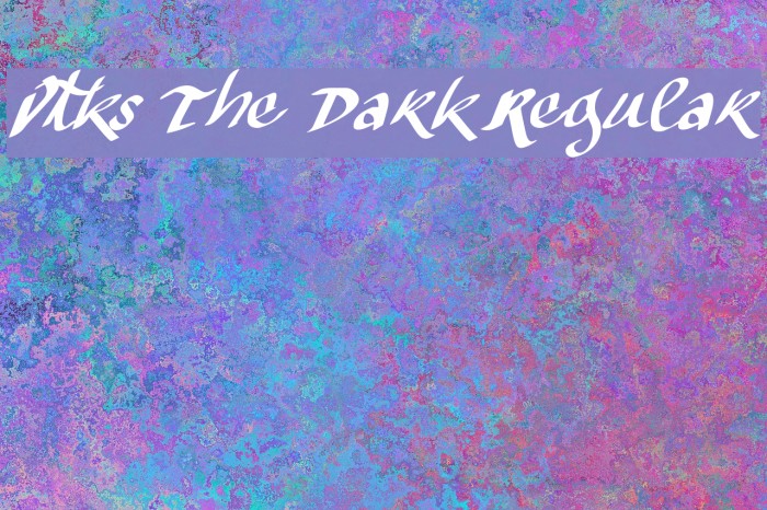 Vtks The Dark Regular Font examples