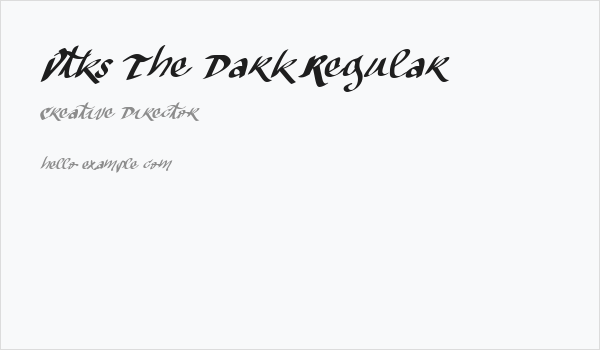 Vtks The Dark Regular Business Card