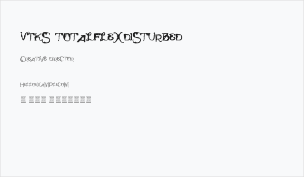 Vtks TotalFlexDisturbed Business Card