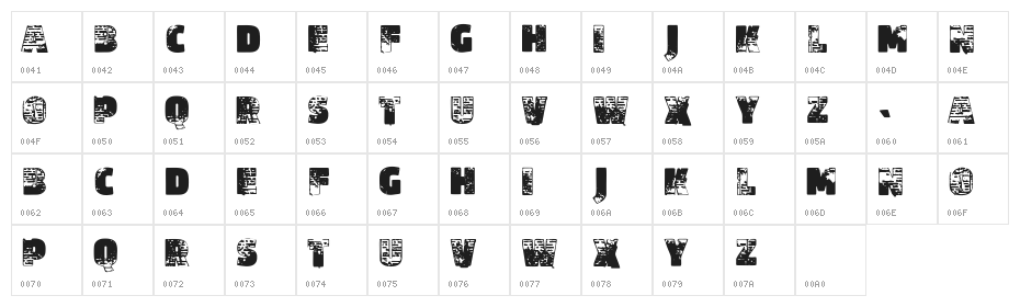 Vtks Ultramein Character Map