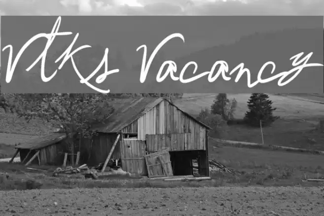 Vtks Vacancy Font examples