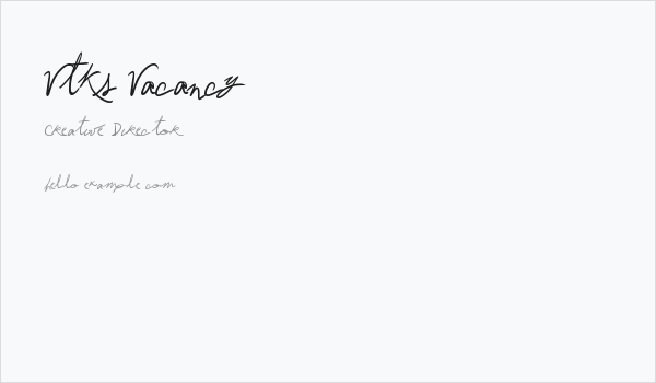 Vtks Vacancy Business Card