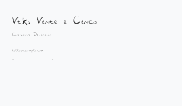 Vtks Vinte e Cinco Business Card