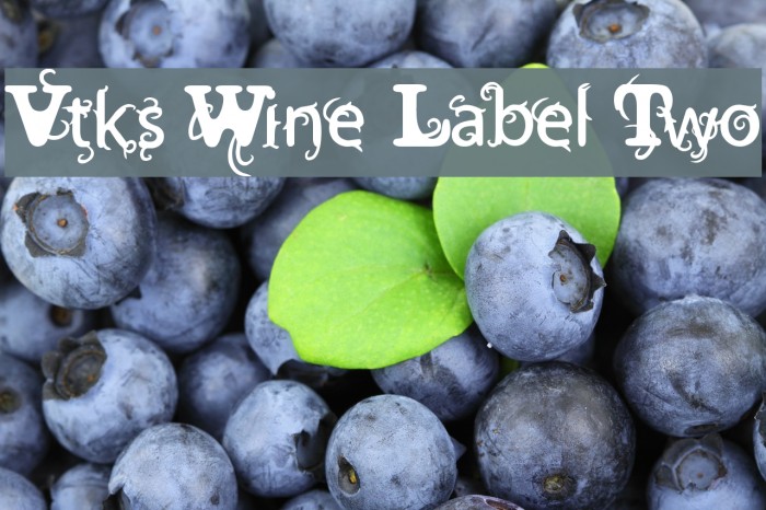 Vtks Wine Label Two Font examples