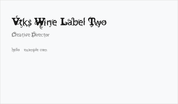 Vtks Wine Label Two Business Card
