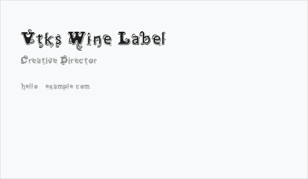 Vtks Wine Label Business Card