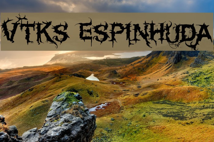 Vtks espinhuda Font examples
