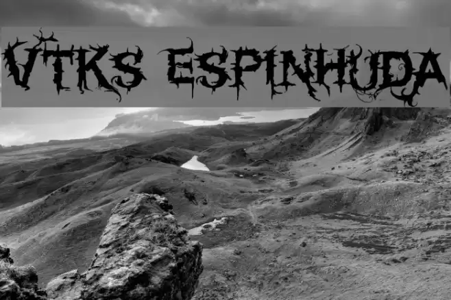 Vtks espinhuda Font examples