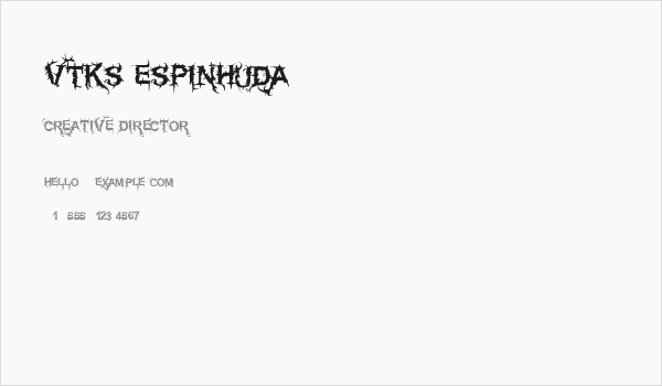 Vtks espinhuda Business Card