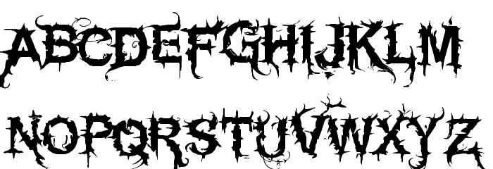 Vtks espinhuda Font LOWERCASE