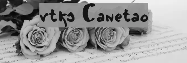 vtks Canetao Font examples