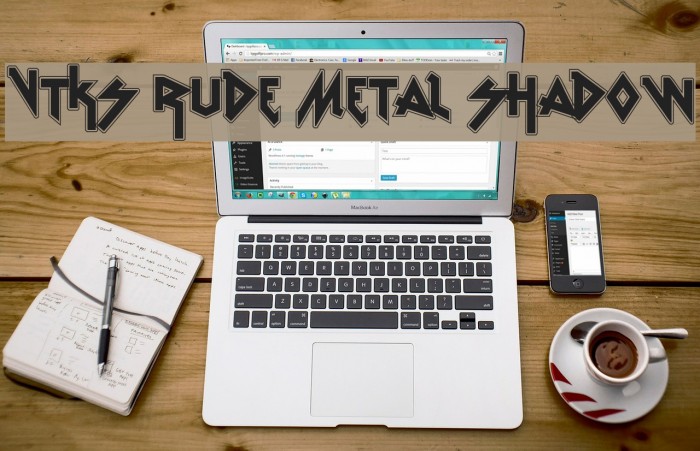 vtks Rude Metal shadow Font examples