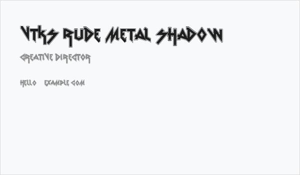 vtks Rude Metal shadow Business Card
