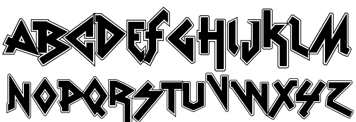 vtks Rude Metal shadow Font LOWERCASE