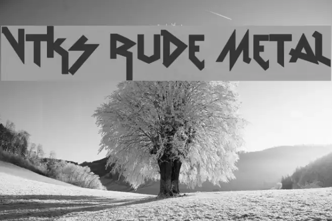 vtks Rude Metal Font examples