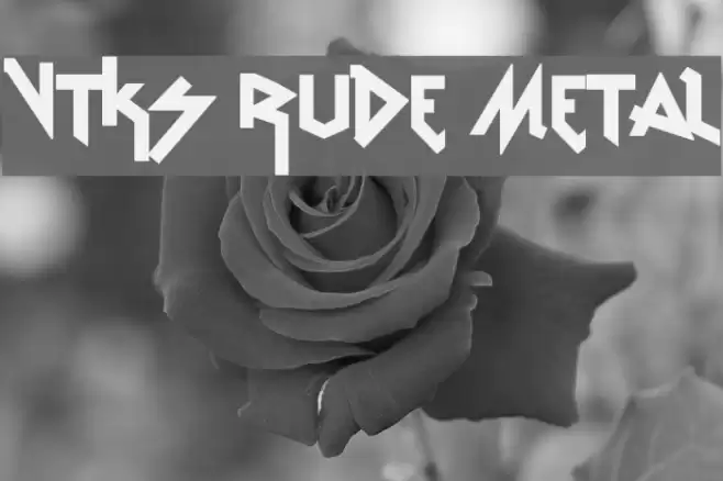vtks Rude Metal Font examples