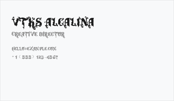 vtks alcalina Business Card