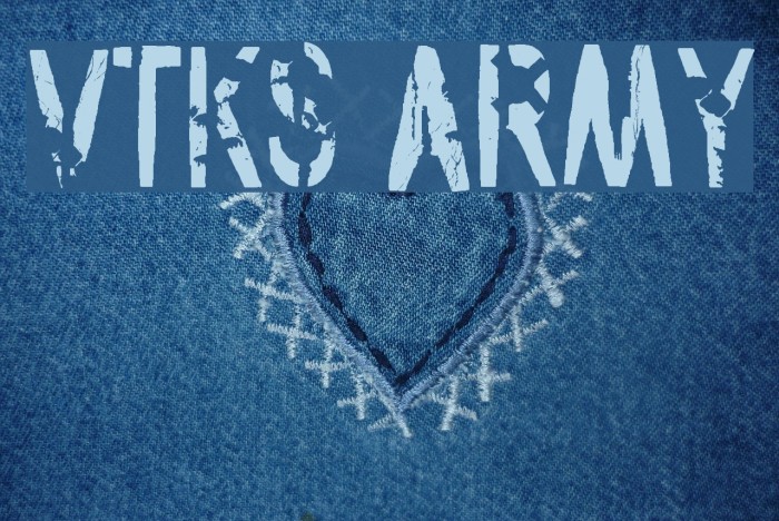 vtks army Font examples