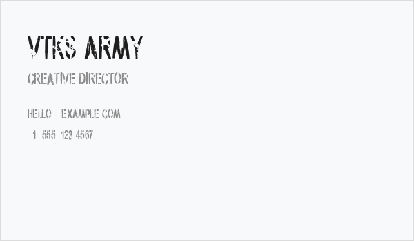 vtks army Business Card