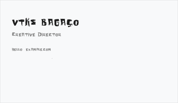 vtks bagaço Business Card