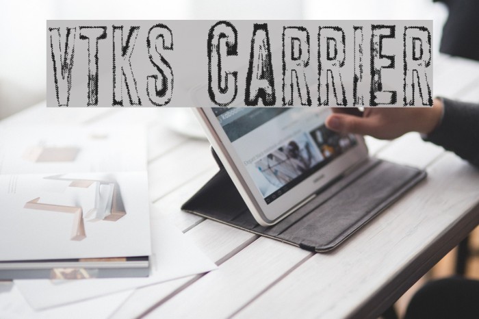 vtks carrier Font examples