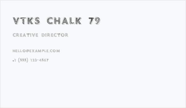 vtks chalk 79 Business Card