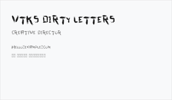 vtks dirty letters Business Card