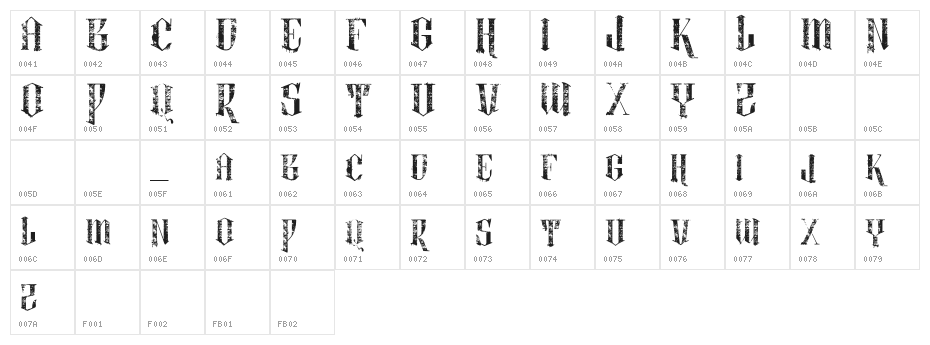 vtks lightness 2 Character Map