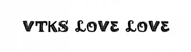vtks love love  नि: शुल्क फ़ॉन्ट्स डाउनलोड
