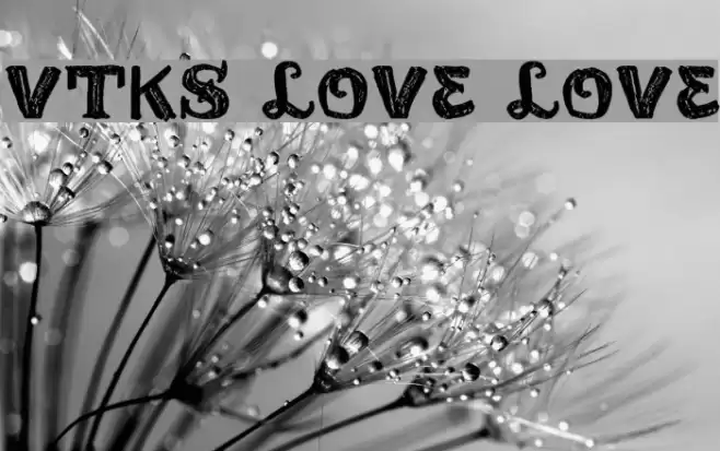 vtks love love Font examples