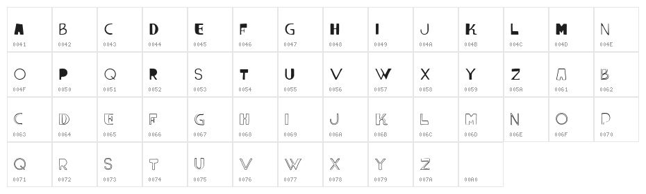 vtks lumina Character Map