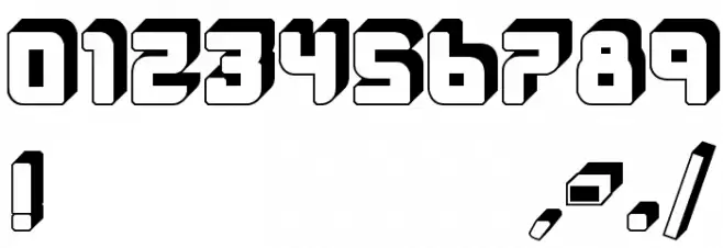 vtks morning rain 3D Font OTHER CHARS