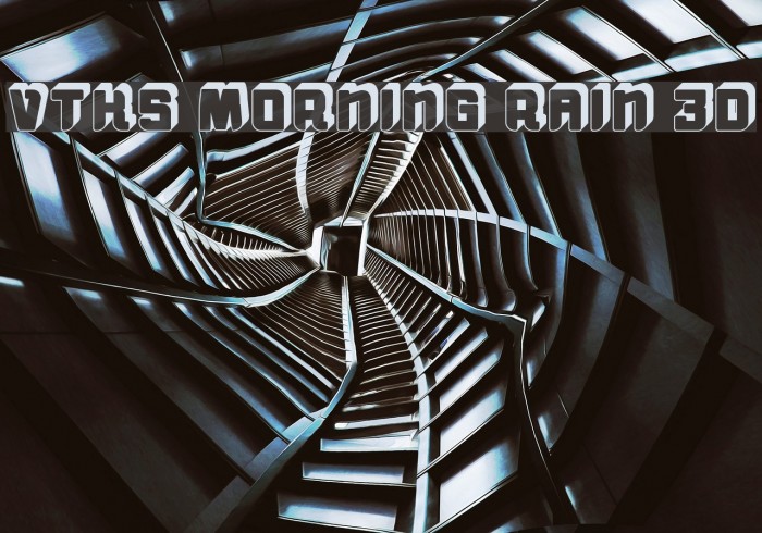 vtks morning rain 3D Font examples