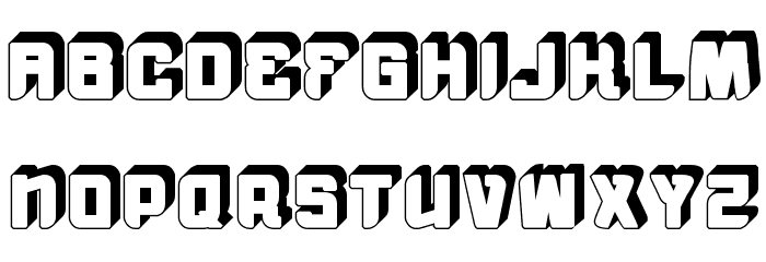 vtks morning rain 3D Font LOWERCASE