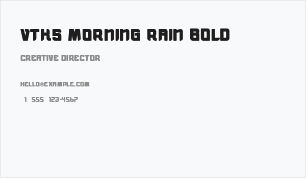 vtks morning rain BOLD Business Card