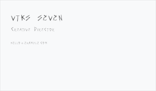 vtks seven Business Card