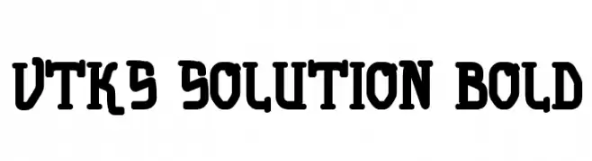 vtks solution bold  Frei Schriftart Herunterladen