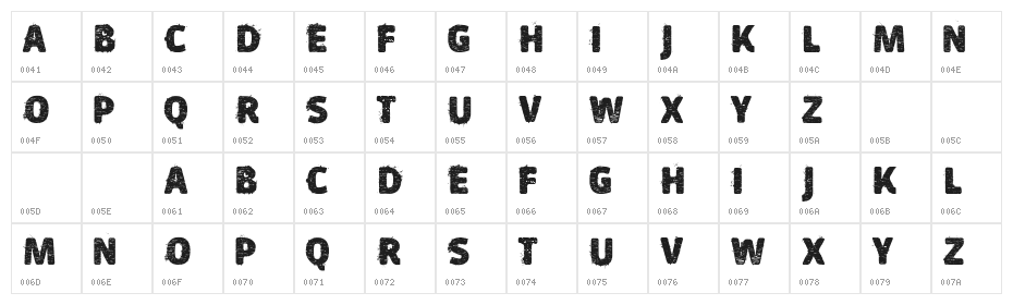 vtks sujinha Character Map
